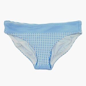 Lemlem‎ Girls Bikini Bottom XS Light Sky Blue Jacquard Print Swimwear Beach